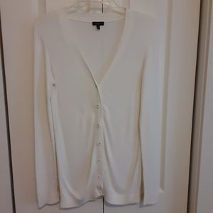 Talbots Cream Ribbed Long Sleeved Sweater medium